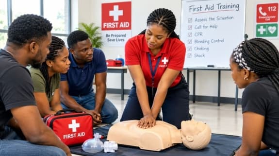 Training illustration for Emergency First Aid courses